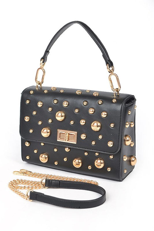 Mix Studs Convertible Top Handle Swing Bag