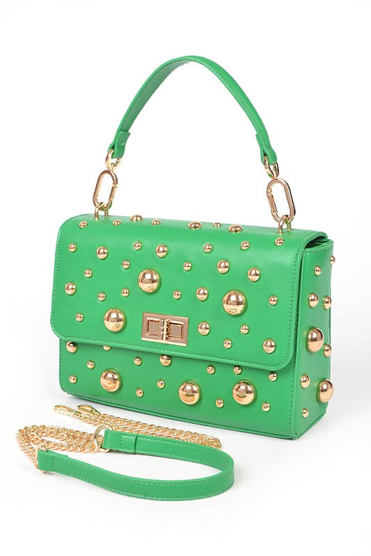 Mix Studs Convertible Top Handle Swing Bag