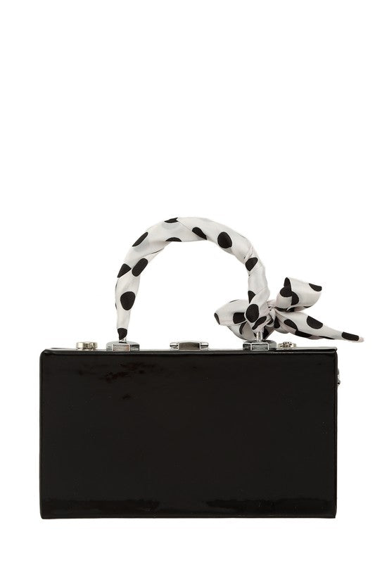 Ribbon and Camera Shape Visible Clutch Bag