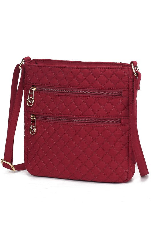 MKF Collection Solid Quilted Cotton Crossbody