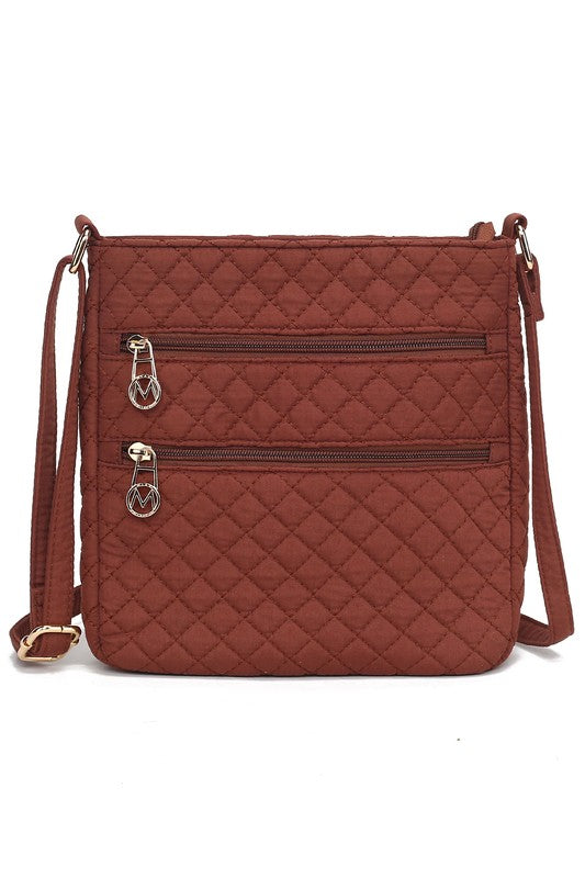 MKF Collection Solid Quilted Cotton Crossbody