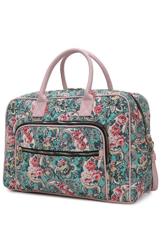 MKF Collection Jayla Botanical Pattern Duffle Bag