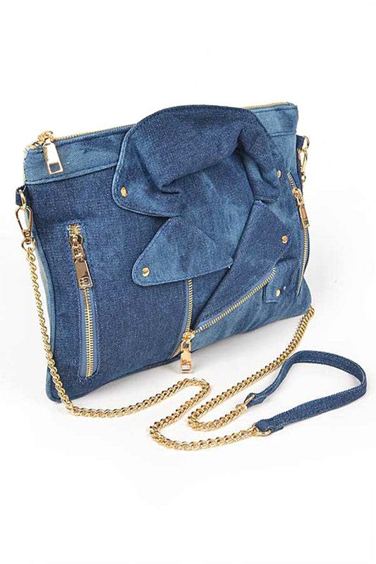 Iconic Denim Jacket Convertible Clutch