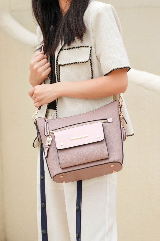 MKF Collection Serenity Color Block Crossbody Bag