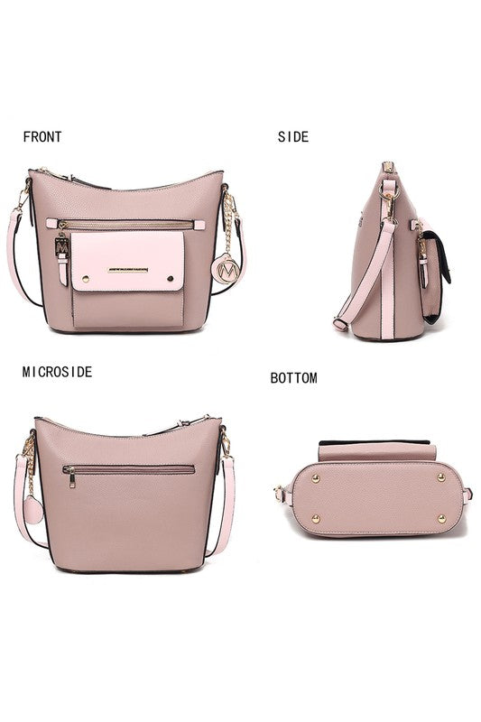 MKF Collection Serenity Color Block Crossbody Bag