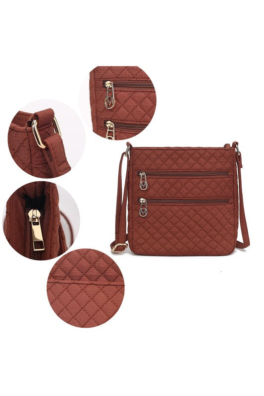 MKF Collection Lainey Quilted Cotton Crossbody Bag