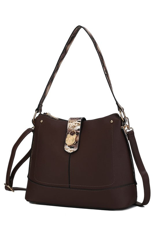 MKF Collection Snake Vegan Leather Shoulder Bag