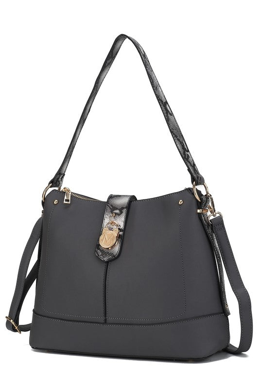 MKF Collection Snake Vegan Leather Shoulder Bag