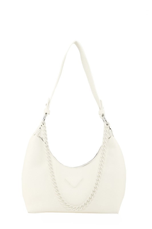 Smooth Textured Shoulder Chain Bag