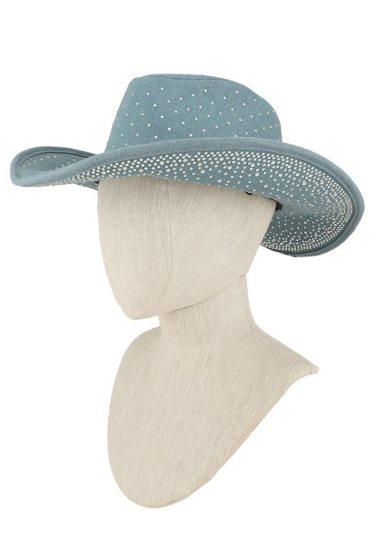 Studded Rhinestone Cowboy Hat