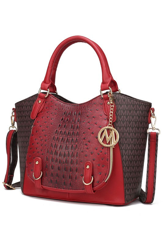 MKF Collection Jacqueline Signature Satchel Bag