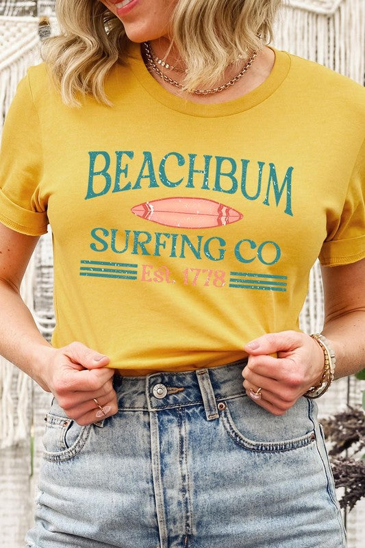 Beach Bum Surfing Co Graphic T Shirts