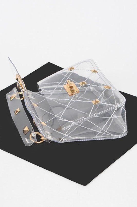 Studded Transparent Stadium Bag