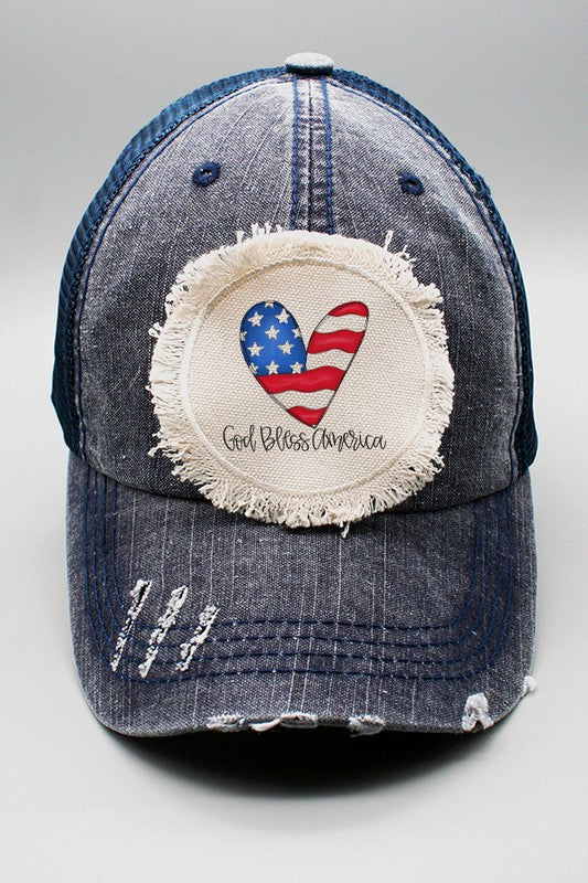 Patriotic God Less America Heart Hat