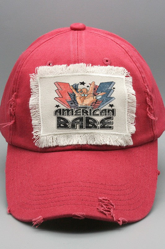 Patriotic American Babe Rockstar Hat