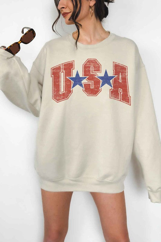 USA STARS OVERSIZED SWEATSHIRT