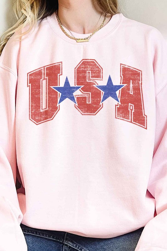 USA STARS OVERSIZED SWEATSHIRT