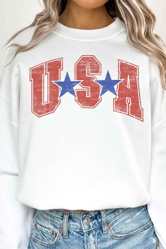 USA STARS OVERSIZED SWEATSHIRT