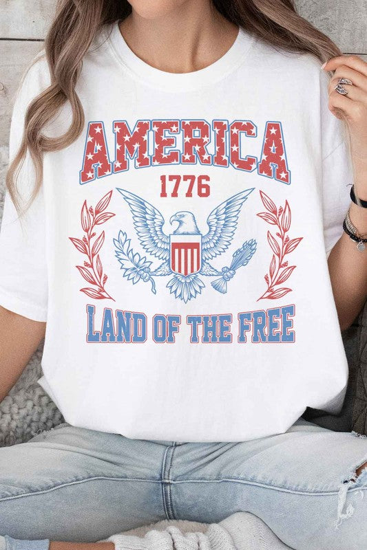 AMERICA LAND OF THE FREE GRAPHIC TEE