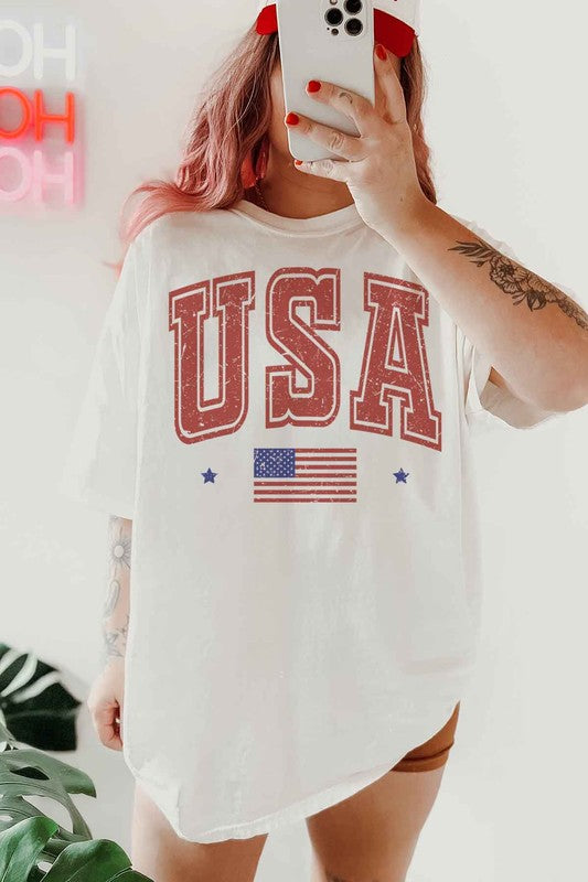 USA OVERSIZED GRAPHIC TEE