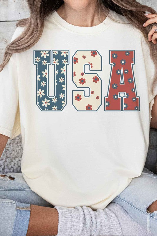 FLORAL USA GRAPHIC TEE