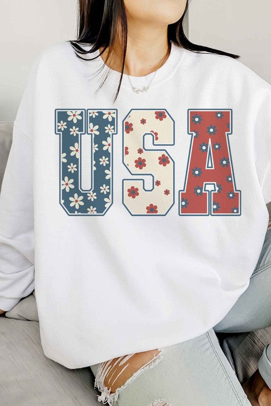 FLORAL USA OVERSIZED SWEATSHIRT