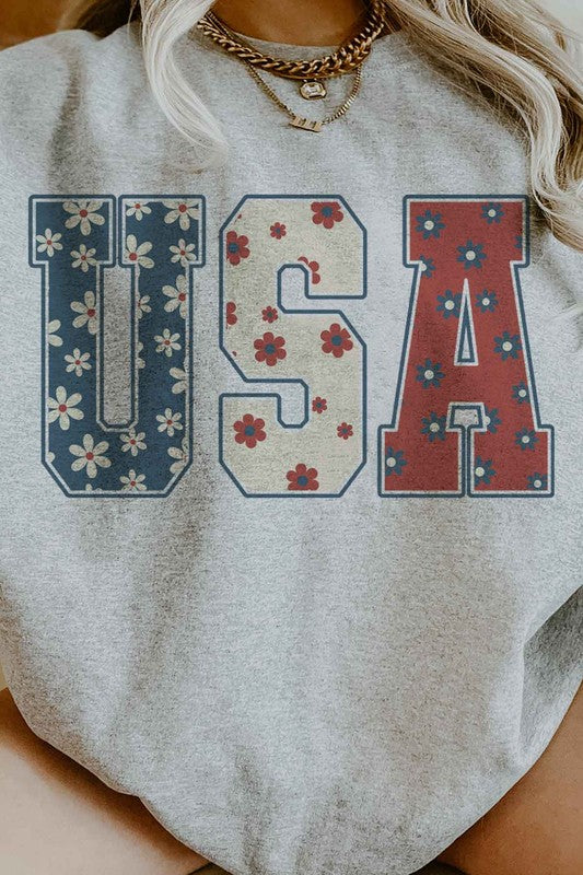 FLORAL USA OVERSIZED SWEATSHIRT