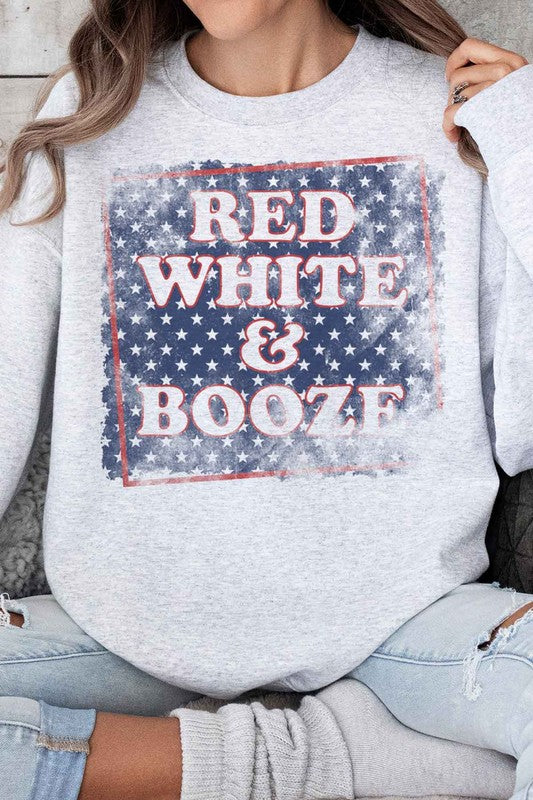 RED WHITE AND BOOZE USA OVERSIZED SWEATSHIRT