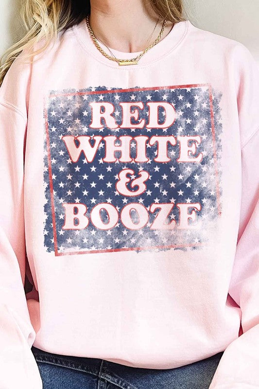 RED WHITE AND BOOZE USA OVERSIZED SWEATSHIRT