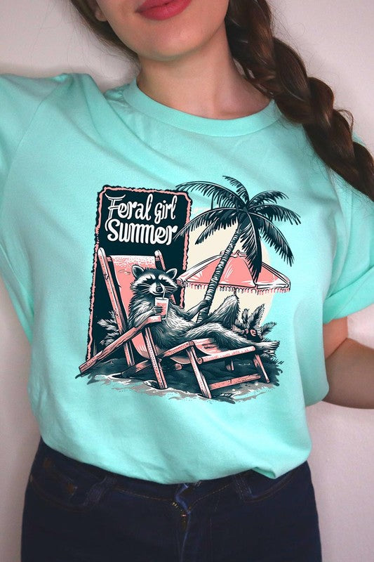 Feral Girl Summer Graphic T Shirts
