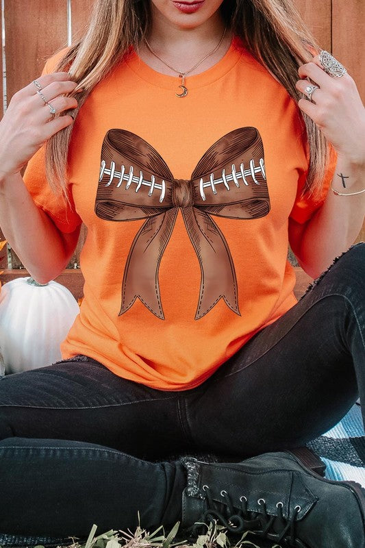 Coquette Football Bow Graphic T Shirts