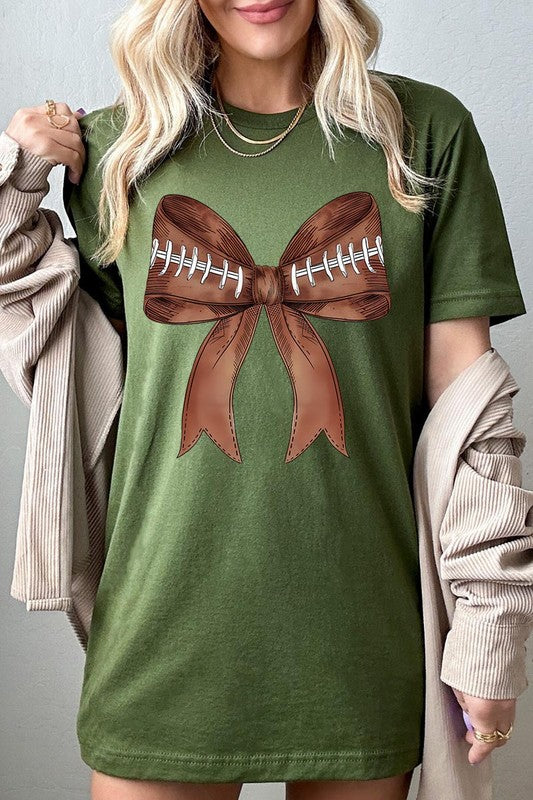 Coquette Football Bow Graphic T Shirts