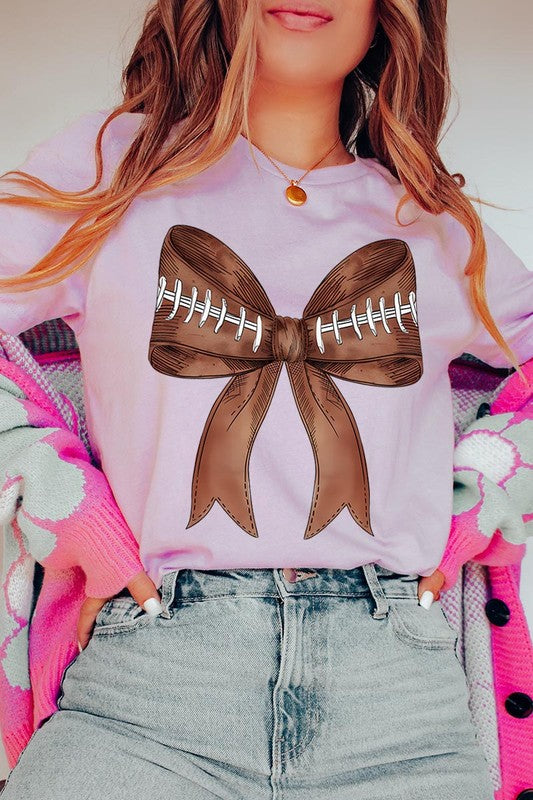 Coquette Football Bow Graphic T Shirts