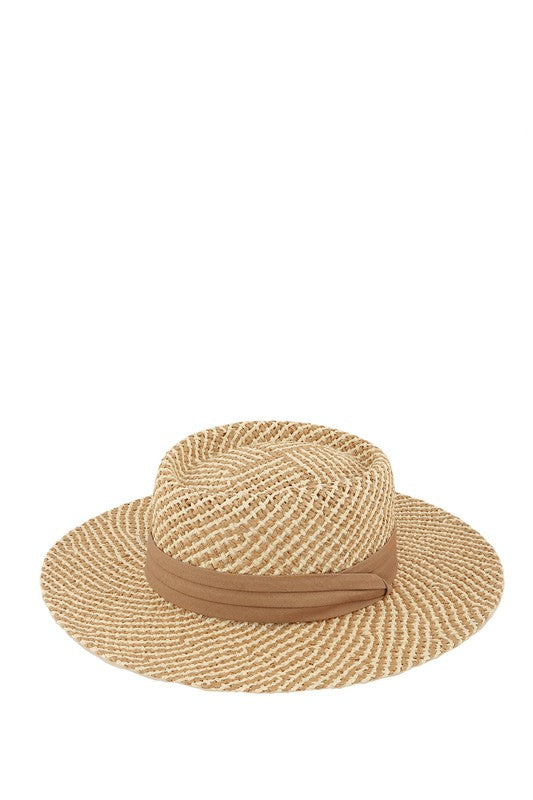 Straw Weave Floppy Brim Sun Hat