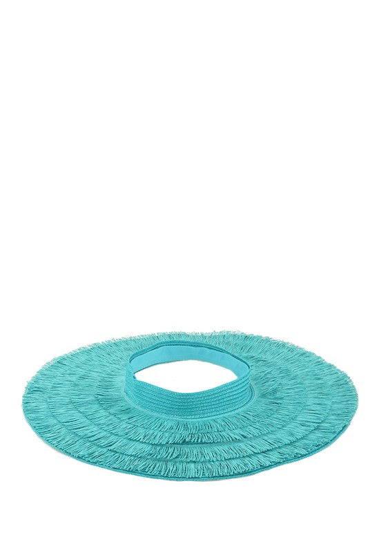 Wide Brim Straw Sun Visor