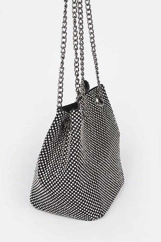 Rhinestone Mesh Convertible Swing Bag