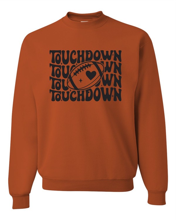 Touchdown Football Cozy Crewneck Sweatshirt
