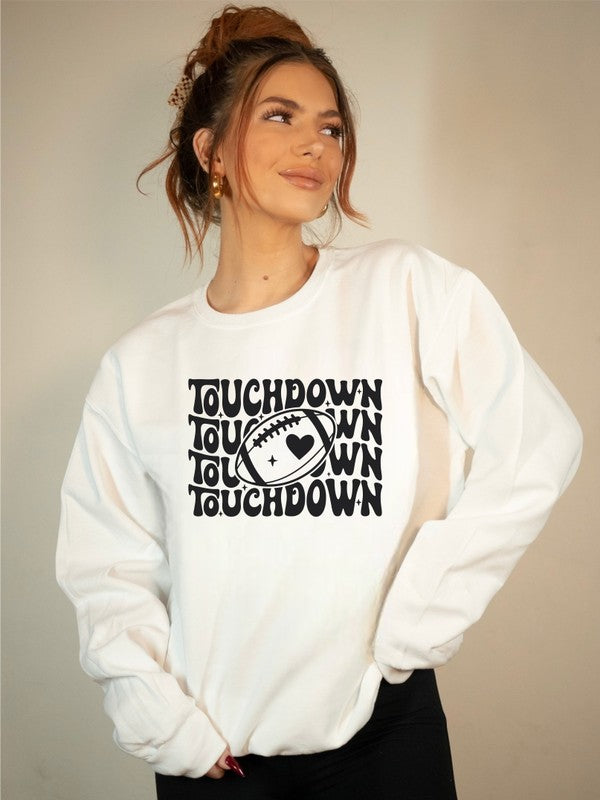 Touchdown Football Cozy Crewneck Sweatshirt