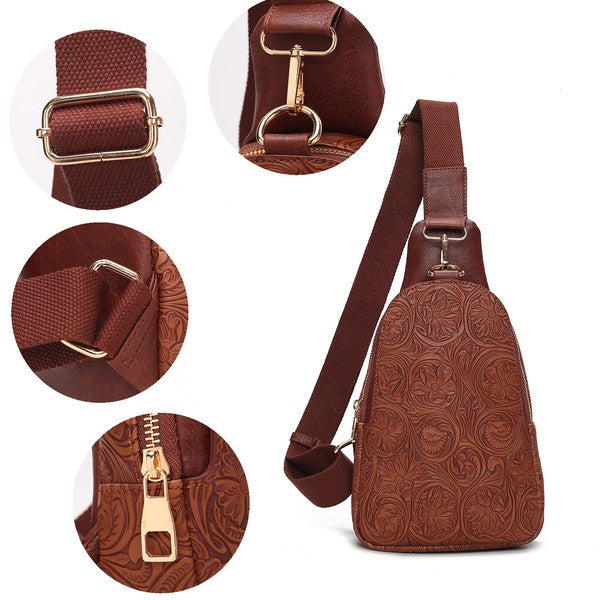 MKF Collection Millie  Embossed Sling bag by Mia K