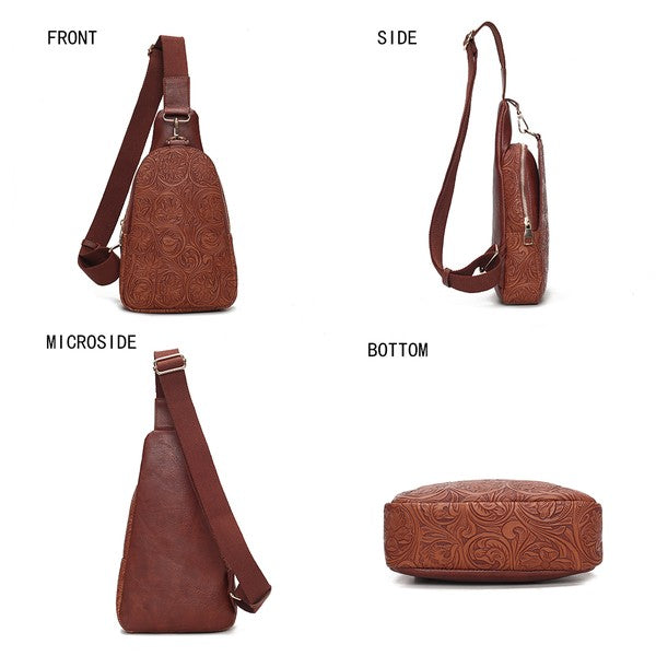 MKF Collection Millie  Embossed Sling bag by Mia K