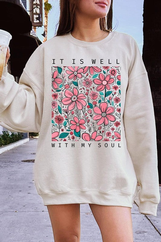 It Is Well With My Soul Graphic Fleece Sweatshirts