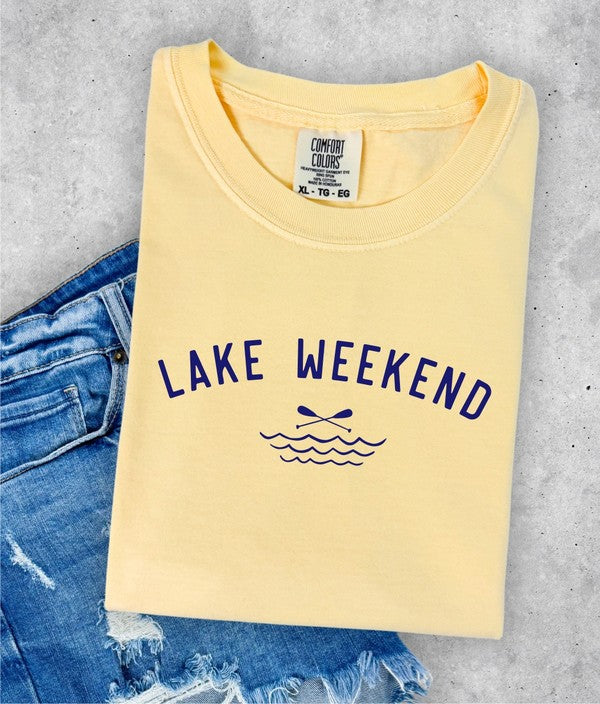 Lake Weekend Comfort Color Graphic Tee