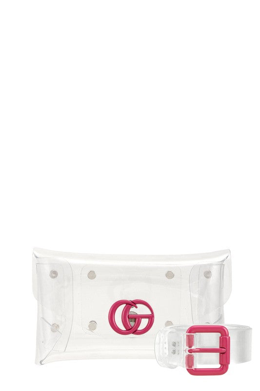 Transparent GO Charm Waist Bag