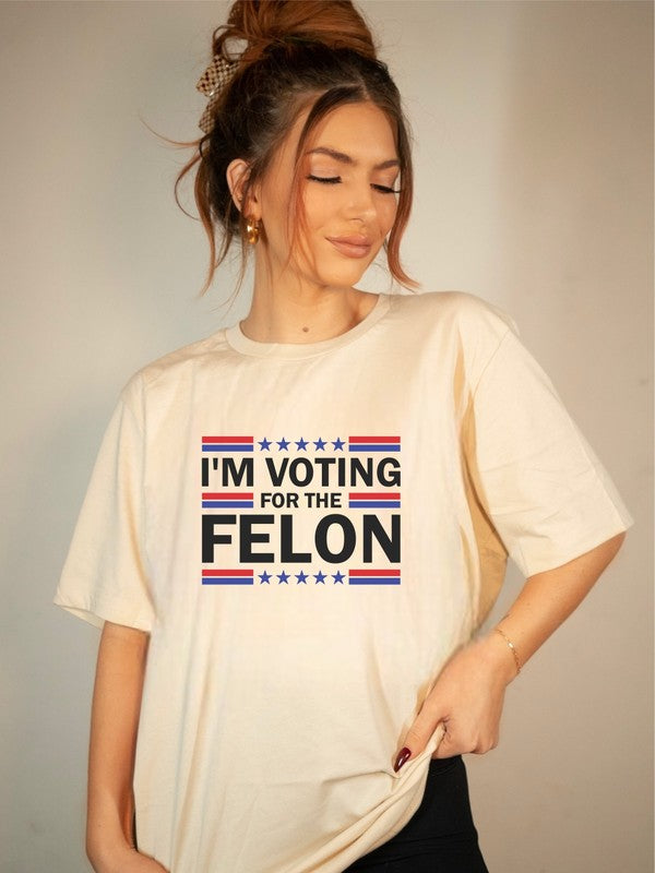 I'm Voting for the Felon Softstyle Plus Size Tee