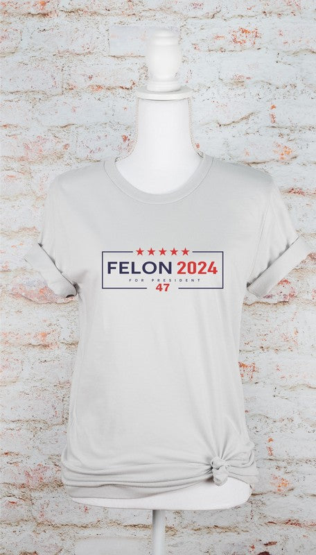 Felon 2024 For President 47 Softstyle Plus Size Tee