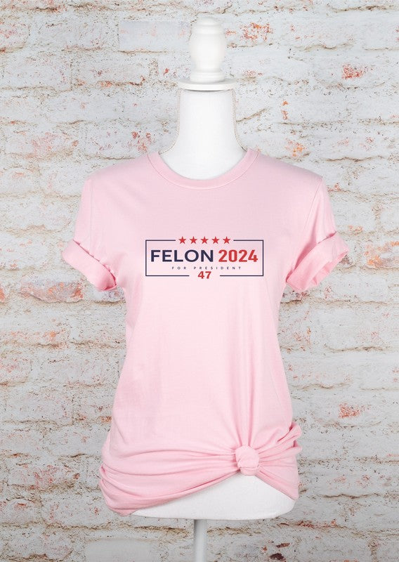 Felon 2024 For President 47 Softstyle Plus Size Tee