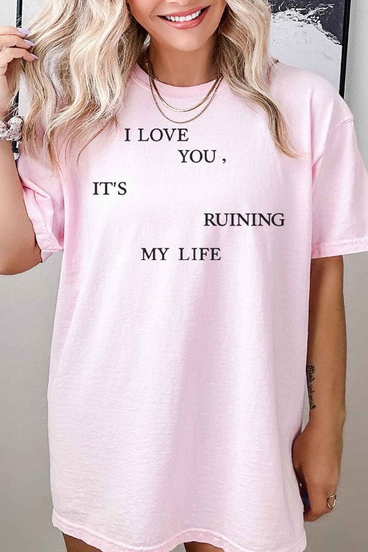 I LOVE YOU All OVER GRAPHIC TEE