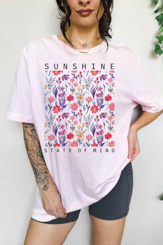 SUNSHINE STATE OF MIND FLORAL OVERSIZED TEE
