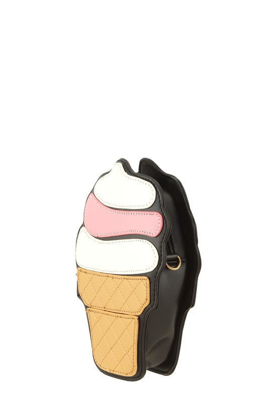 Multi Colored Ice Cream Shape Crossbody Bag