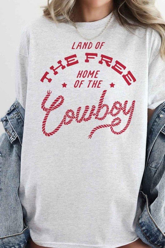 HOME OF THE COWBOY OVERSIZED GRAPHIC TEE